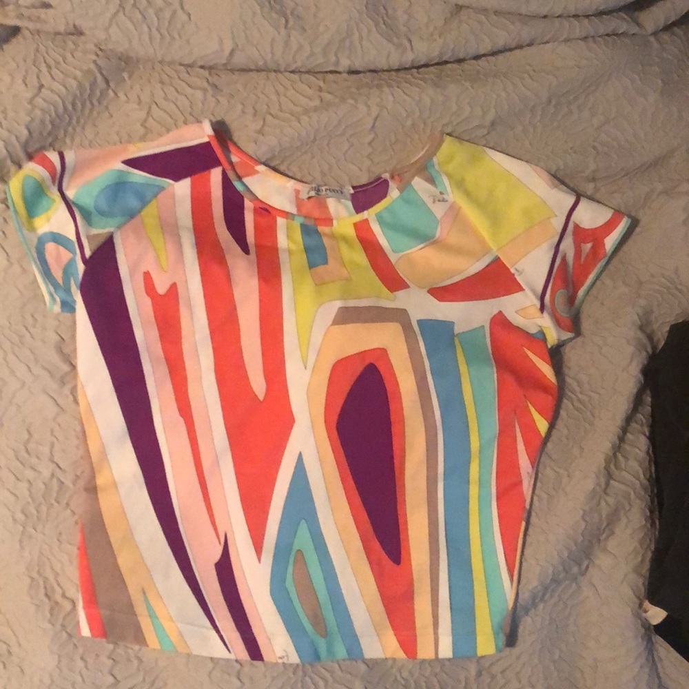 Super cute Emilio Pucci cropped shirt